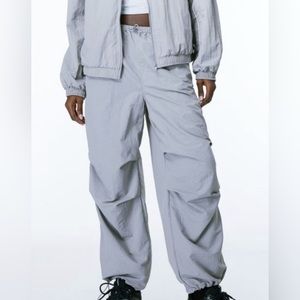 LIGHT GRAY PARACHUTE PANTS- BRAND NEW
